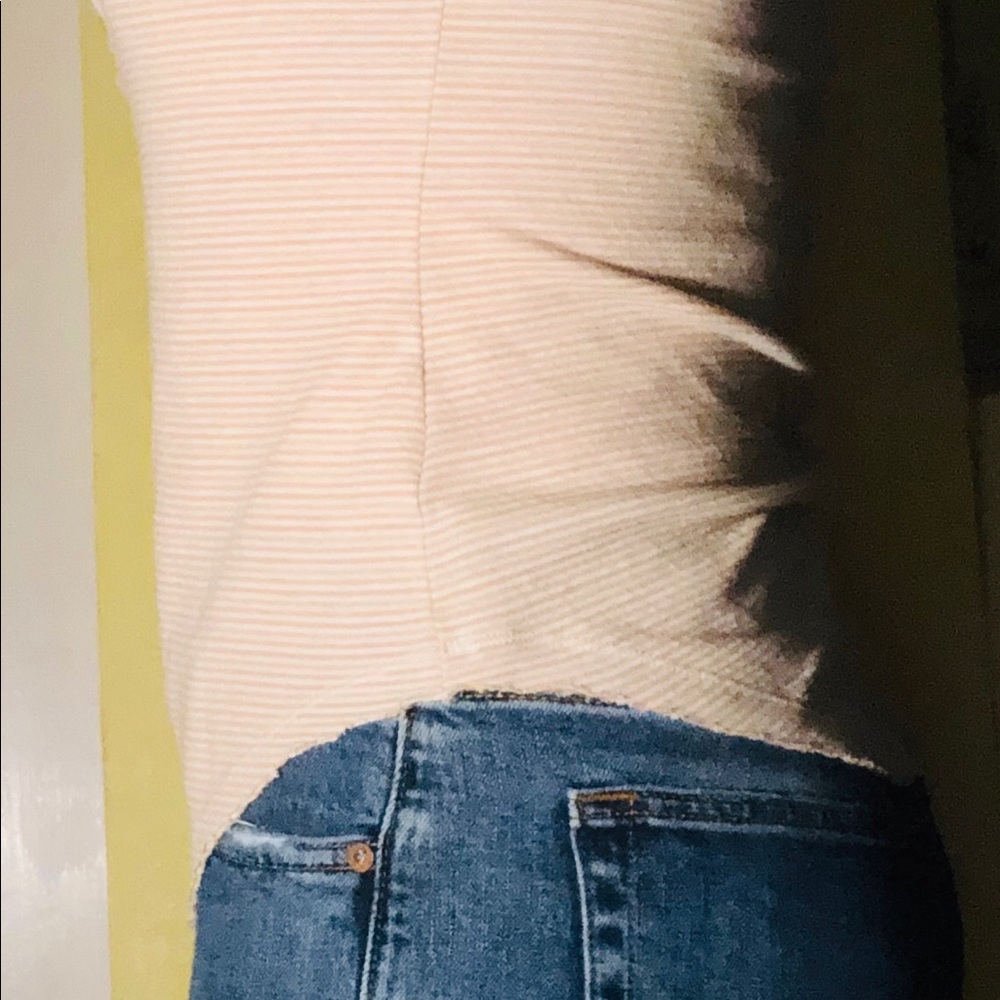 Anthropologie NWT 9-H15 STCL orange striped tank - Picture 4 of 4